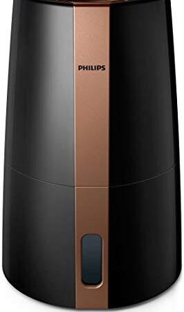 Philips Série 3000 Humidificateur d'Air - Technologie NanoCloud - Pièce 42m² - Mode Nuit - Design Elégant - Noir et Cuivre (HU3918/10)