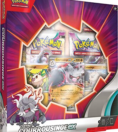 Pokemon : Coffret Courrousinge-ex - Jeux de société - Jeux de Cartes - Cartes à Collectionner - A partir de 6 Ans - Version française