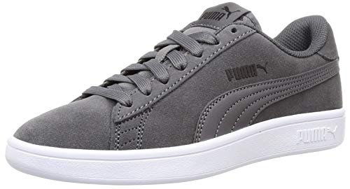 PUMA Mixte Smash V2 Baskets, Castlerock Puma Noir Puma Blanc, 43 EU