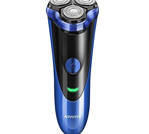 Rasoir Electriques Hommes, Rasoir Homme avec Tondeuse à Barbe, 3D Flottant, Affichage d'énergie LED, USB Rasoir Rechargeable ，Rasoir Humide et Sec