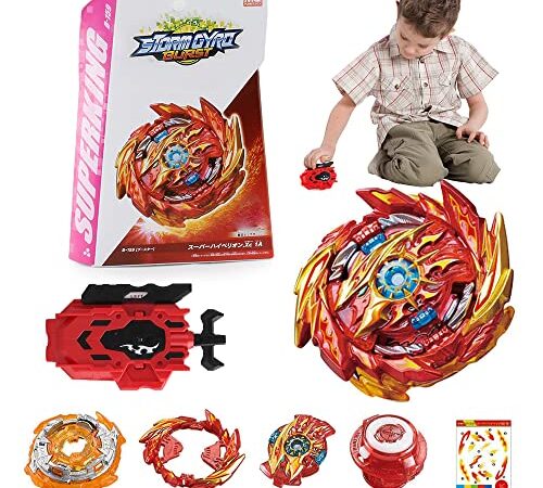 Toupie Beyblade avec Lanceur, Toupie Beyblade Metal Fusion, Metal Fusion Burst Turbo Blade Gyro de Combat Jouet Set, EnfantsAdolescents Et Enfants De Plus De 6 Ans