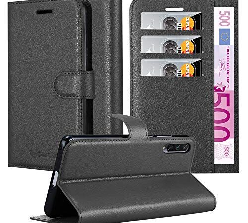 cadorabo Coque pour Xiaomi Mi A3 en Noir DE Jais - Housse Protection avec Fermoire Magnétique, Stand Horizontal et Fente Carte - Portefeuille Etui Poche Folio Case Cover