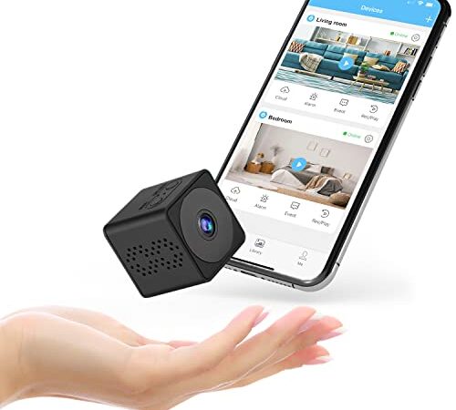 Dealeez Mini Caméra Espion sans Fil 4K Micro Caméra Vidéo à Distance en Direct sur Téléphone Fonctionne avec ou sans WiFi