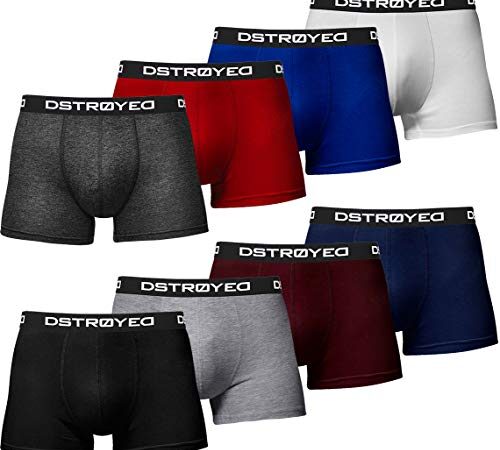 Dstroyed® Lot de 8 boxers pour homme - Taille S à 5XL - Multicolore - XXXXXL