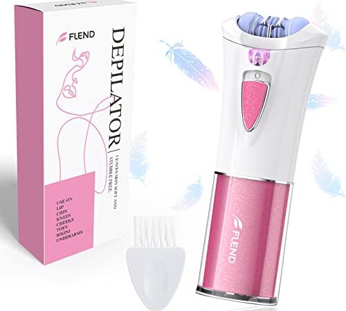 Epilateur Electrique Femme, Épilateur facial sans fil pour femmes pour l'épilation du visage et du corps, mini épilateur électrique avec lumière LED