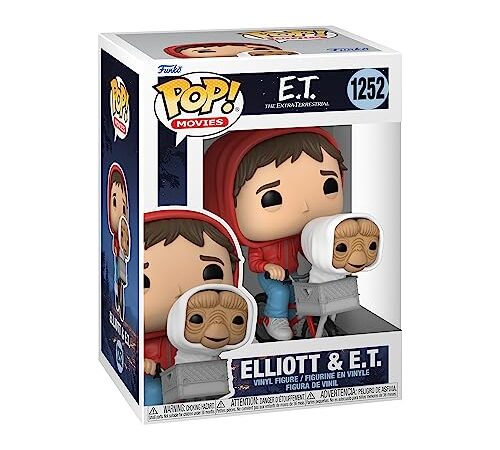 Funko Pop! Movies: ET - Elliott - Elliot with ET in Bike Basket - E.T. The Extra Terrestrial - Figurine en Vinyle à Collectionner - Idée de Cadeau - Produits Officiels - Movies Fans