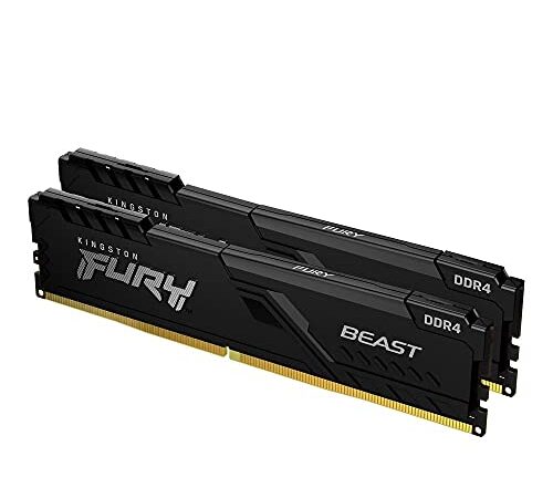 Kingston FURY Beast 16GB (2x8GB) 3200MHz DDR4 CL16 Mémoire Kit pour PC Kit de 2 KF432C16BBK2/16