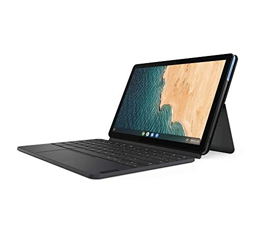 Lenovo Chromebook IdeaPad Duet Ordinateur Portable 2-en-1 10.1" FHD avec clavier détachable (MediaTek P60T, RAM 4 Go, eMCP 64 Go, Chrome OS) AZERTY Français