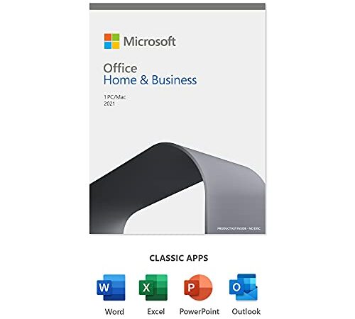 Microsoft Office Home and Business 2021 Box-Pack BoxPack (T5D-03511) (T5D03511) Noir