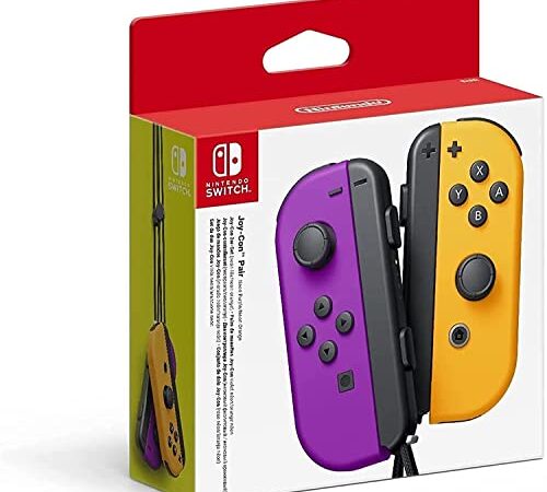 Nintendo Paire de Manettes Joy-Con Gauche Violet Néon/Droite Orange Néon [video game]