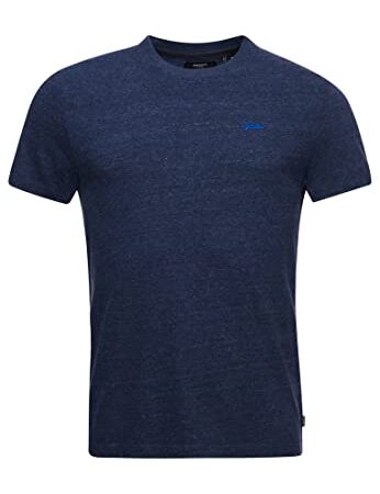 Superdry Studios VL Micro EMB Tee T-Shirt, Bleu Marine, L Homme