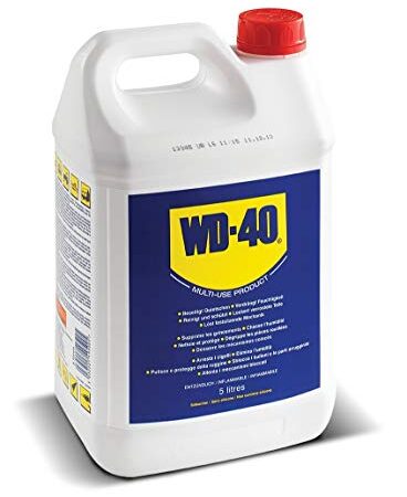 WD-40 • Produit Multifonction • Bidon • Sans Silicone • Non Conducteur • Compatible Plastiques, Caoutchoucs, Tous Métaux • 5 L, bleu