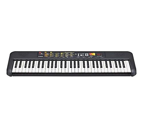 Yamaha PSR-F52 Clavier Arrangeur - Un clavier compact pour les débutants avec 61 notes, 144 sonorités d'instruments et 158 styles. finition en noir