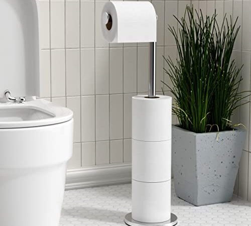 Acier INOX Porte Papier Toilette de Haute qualité för Cuisine ,Pratique et Design, Convient pour Tous Les WC et salles de Bain