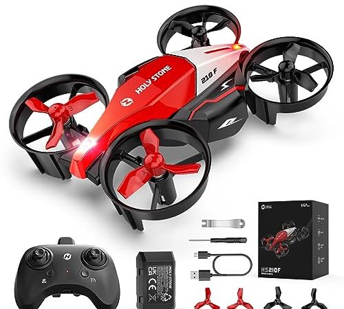 Holy Stone HS210F Mini Drone pour Enfants, 2-en-1 d'intérieur RC Quadcopter avec Lumières LED, Mode d'atterrissage et de vol, 3D Flip, Modulaire Batterie Sécurisée Jouet Cadeau pour Garçons Filles