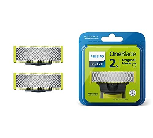 Philips OneBlade x2 Lames de remplacement en acier inoxydable compatible avec tous les rasoirs électriques OneBlade (modèle QP220/50)