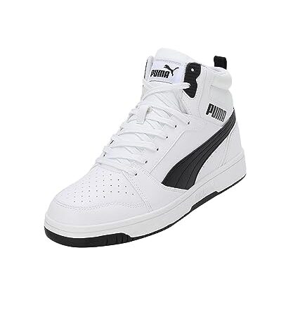 PUMA Mixte Rebound V6 Basket, White Black, 42 EU