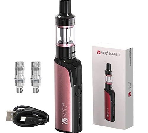 VAPTIO Cosmo Kit 30W E-cigs Kit Cigarette électronique 1500mAh Batterie Vape Kit avec 2.0ml Cosmo Tank,Sans E Liquide Sans Nicotine (Or Rose)