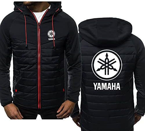 Yocqbm Vestes à Capuche pour Hommes pour Yamaha imprimé coloré Sweat à Capuche Polaire à Manches Longues Manteau à Capuche-A||S, 3XL