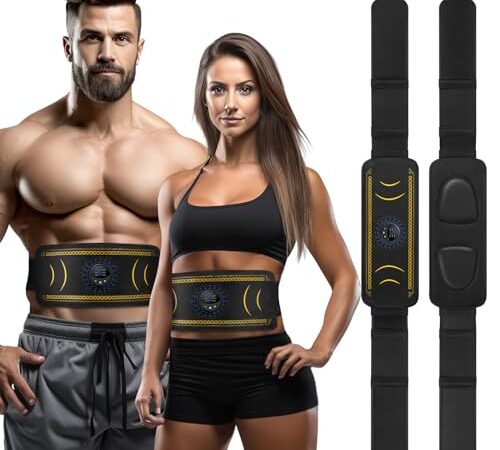 Ceinture Abdominale Electrostimulation Stimulateur Musculaire EMS, 6 Modes et 8 intensités Electrostimulateur Musculaire pour Les Hommes et Les Femmes, pour sculpter Le Corps à la Maison.