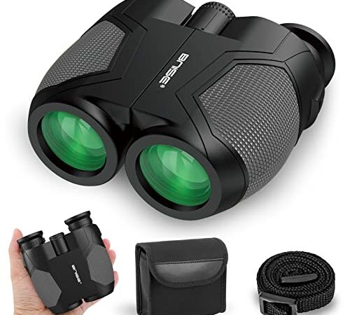 Jumelles Compactes 12 x 25 pour Adultes et Enfants, Petites Jumelles avec Vision à Faible Luminosité pour L'observation des Oiseaux, Le Théâtre et Les Concerts, La Chasse et Les Jeux Sportifs