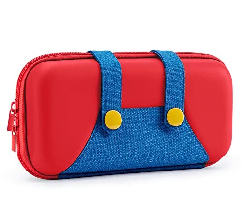 PALPOW Étui Compatible avec Nintendo Switch/OLED, Pochette de Transport avec 18 Cartouche de Jeux, Housse de Transport pour Fans de Mario