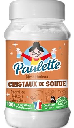 Paulette - Cristaux de Soude - Nettoyant Dégraissant Naturel et Ecocert - Fabriqué en France - 500 g