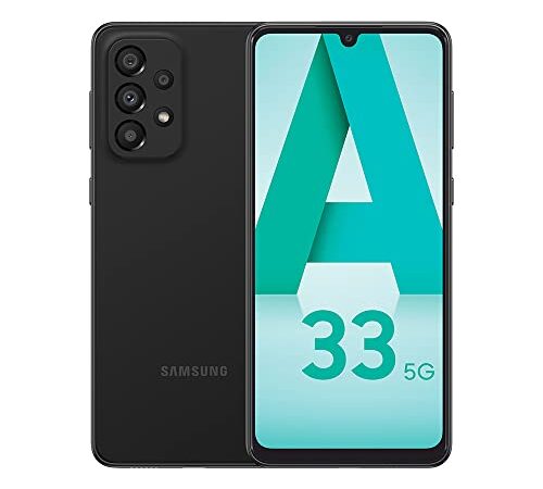 Samsung Galaxy A33, Téléphone mobile 5G 128Go Noir, Carte SIM non incluse, smartphone Android, Version FR