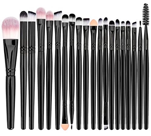 SLFYEE Pinceaux Maquillages 20Pcs Pinceaux Maquillages Yeux Professionnel Pinceau de Maquillage Set pour Poudre Teint Blush Visage Ombres à Paupières