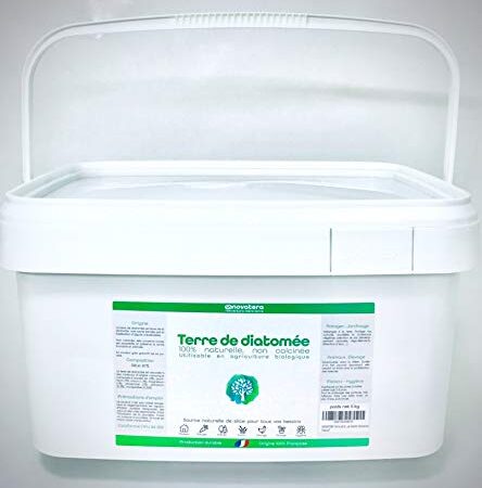 Terre de diatomée en Poudre 100% française | Naturelle Non calcinée | SEAU 5kg | Ultrapure | Protection Écologique | Agriculture Biologique | Disponibles de 0,3 à 25 kg