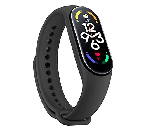 Xiaomi Mi Smart Band 7 Écran AMOLED 1,62'' Pouces, Tracker d'activité Sport, Suivi Professionnel Santé, Montre Connectée 110+ Modes d’Exercices, 14 Jours d'autonomie, 5ATM, Version Globale, Noir