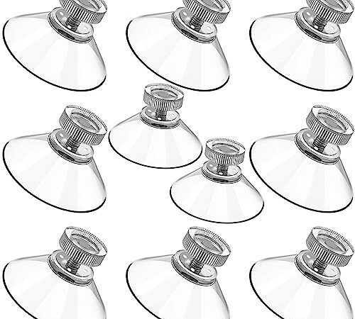 10 Pièces ventouse a visser,Ventouse Filetée Ventouses avec Filetage,Ventouse en Plastique PVC Suspension Ventouse Transparente,ventouse rideau isolant camping car,pour Voiture,van,Camping-25mm