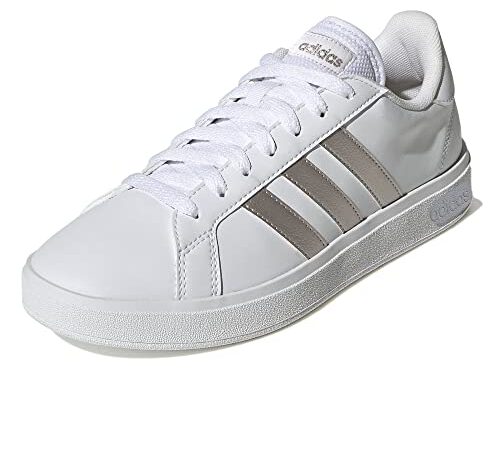 adidas Femme Grand Court Baskets, Ftwwht/Plamet/Ftwwht, 41 1/3 EU