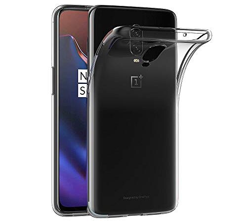 AICEK Coque OnePlus 6T, Transparente Silicone Coque pour OnePlus 6T Housse Silicone Etui Case (6,41 Pouces)