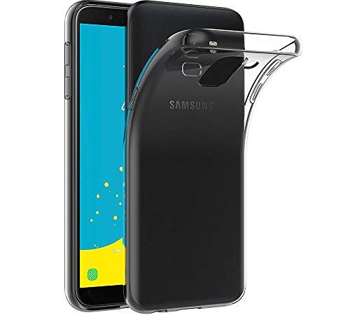 AICEK Coque Samsung Galaxy J6 2018, Transparente Silicone Coque pour Samsung J6 2018 Housse Silicone Etui Case (5,6 Pouces)