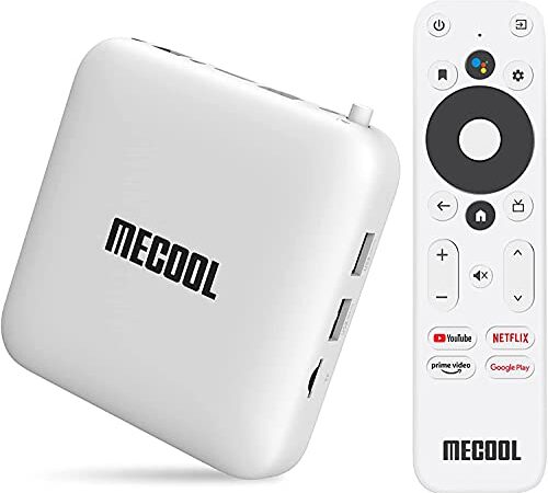 Android TV Box 10.0 MECOOL KM2 avec Netflix certifié Amlogic S905X2-B, 4K Streaming Media Player certifié Google 2G DDR4 8G EMMc BT 4.2 Smart Box TV Android Dolby Audio