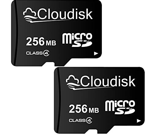 Cloudisk Lot de 2 Cartes Micro SD Carte Micro SD Carte mémoire (256MB)