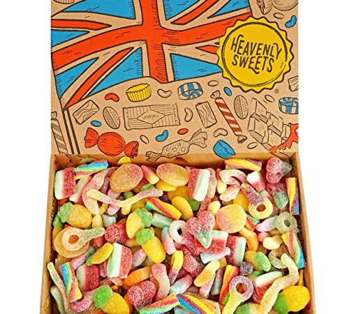 Coffret cadeau bonbons – Grand assortiment de bonbons britanniques Pick and Mix – 850 g de confiserie rétro de qualité assortie – Anniversaire, Noël - Heavenly Sweets