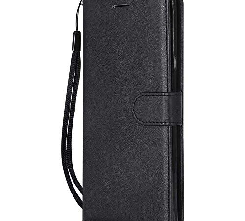 DENDICO Coque Galaxy Note 9, PU en Cuir Coque Portefeuille Étui Housse, Design Classique TPU Coque pour Samsung Galaxy Note 9 - Noir