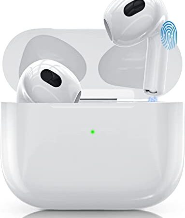 Ecouteurs Bluetooth sans Fil AiPods Ecouteurs Bluetooth 5.3 HiFi Son Stéréo Écouteurs sans Fil à Réduction de Bruit ENC 4 Mic 36H Durée Lecture IPX7 Étanche Contrôle Tactile pour iPhone Android iOS