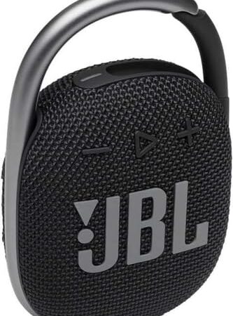 JBL CLIP 4 – Enceinte Bluetooth portable et légère avec mousqueton intégré – Étanche à l’eau et à la poussière – Autonomie 10 hrs – Noir