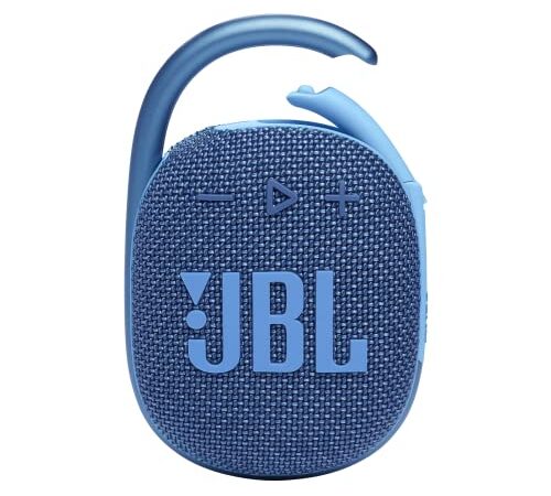 JBL Clip 4, Enceinte Bluetooth portable, étanche à l'eau et à la poussière, Mousqueton intégré, Autonomie 10h, Bleue