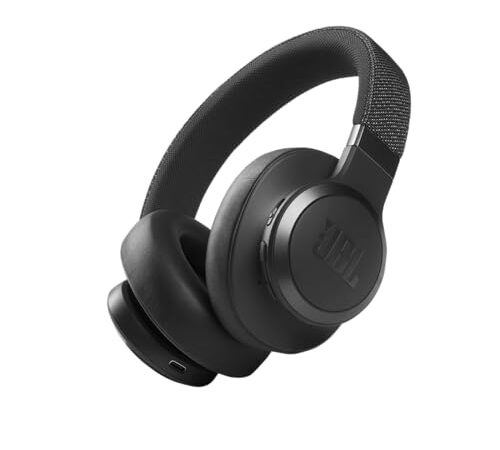 JBL Live 660NC – Casque audio supra-auriculaire sans fil – Écouteurs Bluetooth avec réduction de bruit et commande pour appels – Autonomie jusqu'à 50 heures – Noir