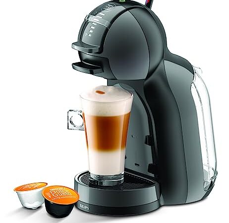 Nescafé Dolce Gusto Krups Machine à café, Cafetière capsules, Pression 15 bars, Qualité professionnelle, Large choix de boissons chaudes ou froides, Mini Me, Noir/Gris YY1500FD