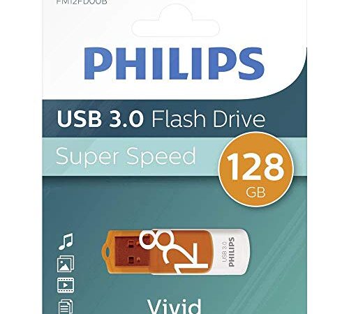 Philips - Édition Vivid - 128 Go USB 3.0 - Orange Lever du Soleil