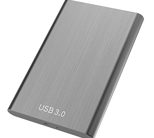 Riyth Disque Dur Externe 2to,Disque Dur Externe USB 3.0 Type-C, Stockage Haute Vitesse 2.5" HDD Compatible avec Xbox One, PC, Laptop,Desktop,Chromebook,TV.A1-12-13(2To,Noir)