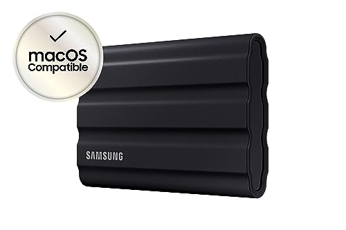 Samsung T7 Shield | Disque SSD Externe Portable, Noir 2 To, Résistant aux chocs, à l'eau et à la poussière, vitesse jusqu'à 1050Mo/s