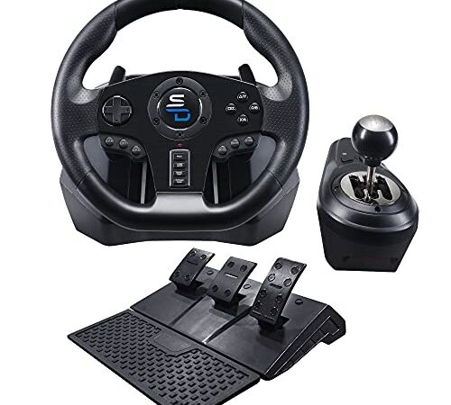 Subsonic Superdrive - Volant De Course Gs850-X Avec Levier De Vitesse Manuel, 3 Pédales, Palettes de changement de Vitesse pour Xbox Serie X/S, Ps4 et Xbox One (Programmable Pour Tous Les Jeux)