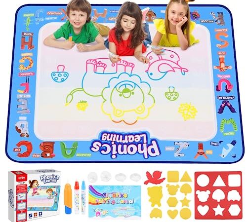 Tsokize Jouet Enfant 1 2 3 Ans Licorne Tapis Dessin Eau Bebe Cadeau Enfant 1 2 Ans Dessin Enfant Cadeau Fille 2 3 Ans Jouet Bebe 1 an Fille Jeux Educatif Enfant 1-3 Ans Fille Noël Cadeau