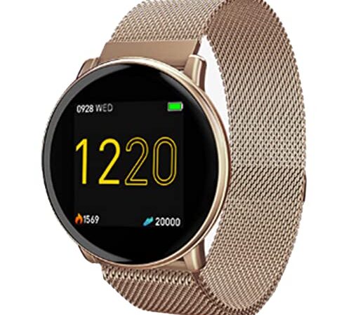 UMIDIGI Montre Connectée Homme Femme, Uwatch 2 avec Cadran Personnalisé, Smartwatch avec Moniteur de Fréquences Cardiaques, Étanche IP67 Trackers D'activité Sport, pour Android/iOS (2 Sangles)